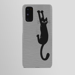 Black Cat Hanging On | Funny Cat Android Case