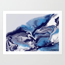 Liquid Blue Art Print