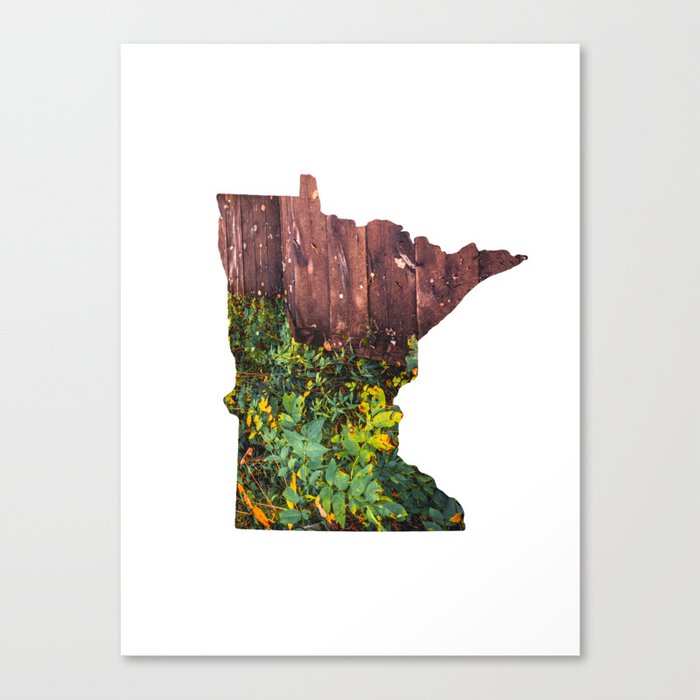 Map of Minnesota | Minimalist Photography and Texture #2 Canvas Print