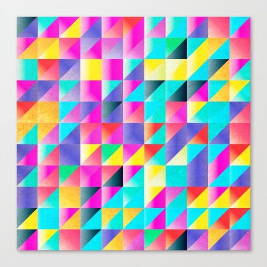 Geometric Neon Canvas Print