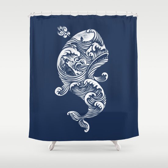The White Whale Shower Curtain