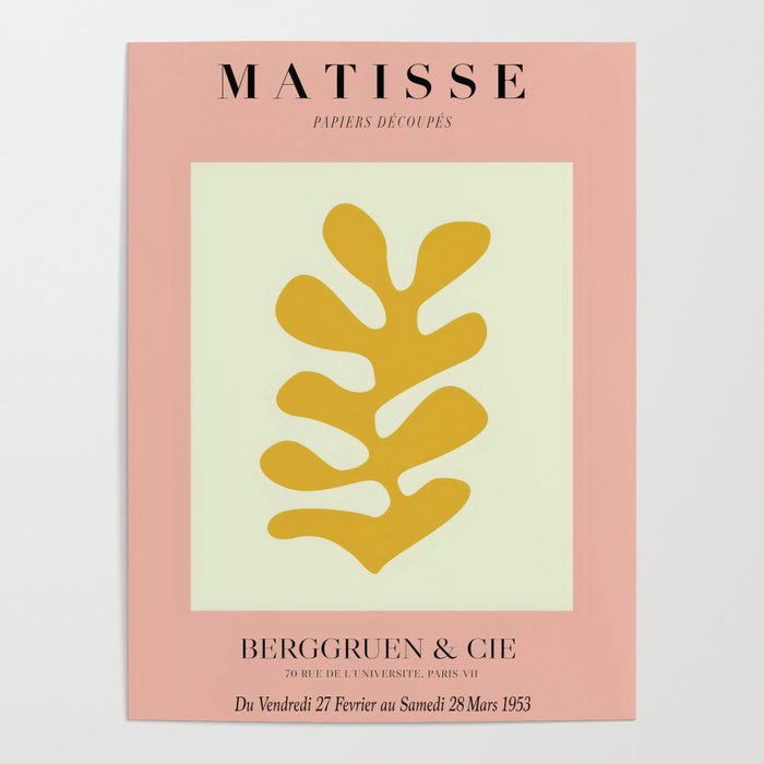 Matisse, Cut-outs Yellow Pink Poster