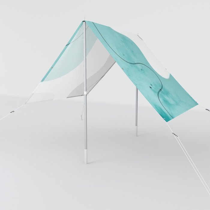 Gray White Teal Background 3 Sun Shade