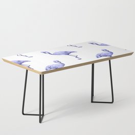 Very Peri 2022 Color Of The Year Violet Blue Periwinkle Flamingo Pattern Coffee Table