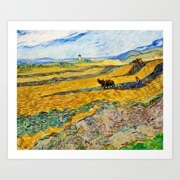 Vincent van Gogh "Enclosed Field with Ploughman" Art Print