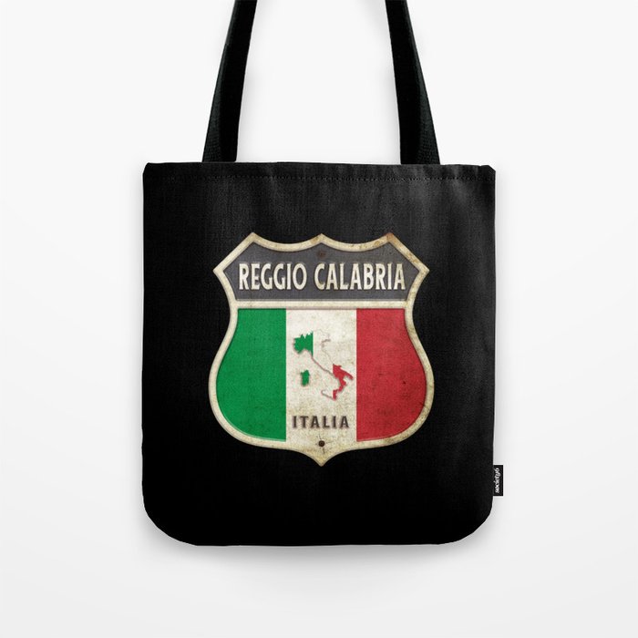 Reggio Calabria Italy coat of arms flags design Tote Bag