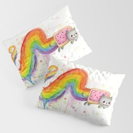 Rainbow Cat in Pop Tart Pillow Sham