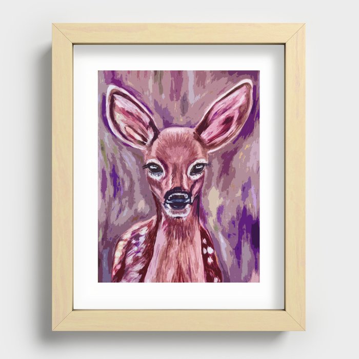 Spring Fawn Recessed Framed Print
