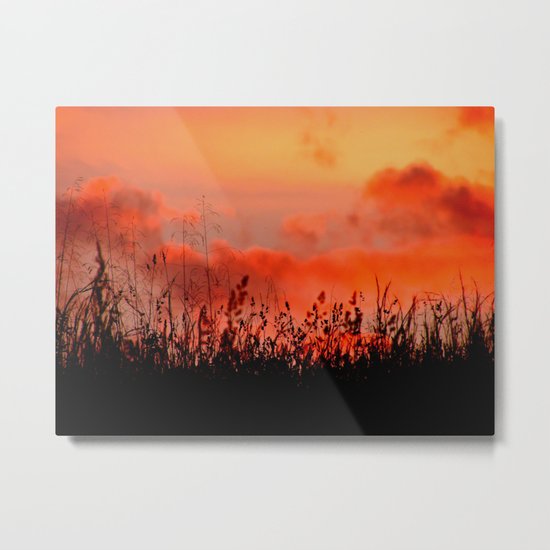 Rainbow Sundown Metal Print