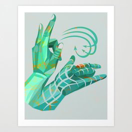 hand-shape aesthetic Art Print