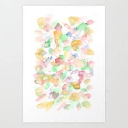  Watercolor Painting Abstract Art Minimalist Style 150725 My Happy Bubbles 30 Art Print