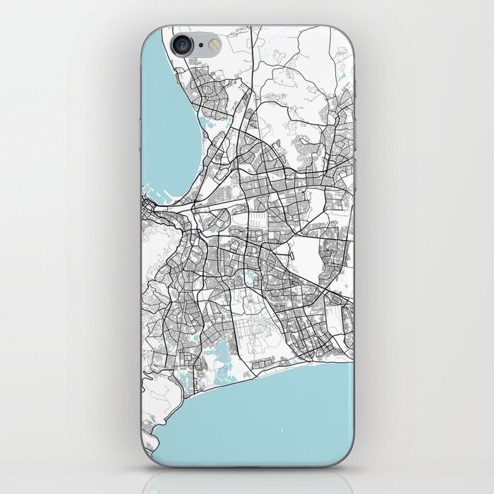 Cape Town City Map of South Africa - Circle iPhone Skin