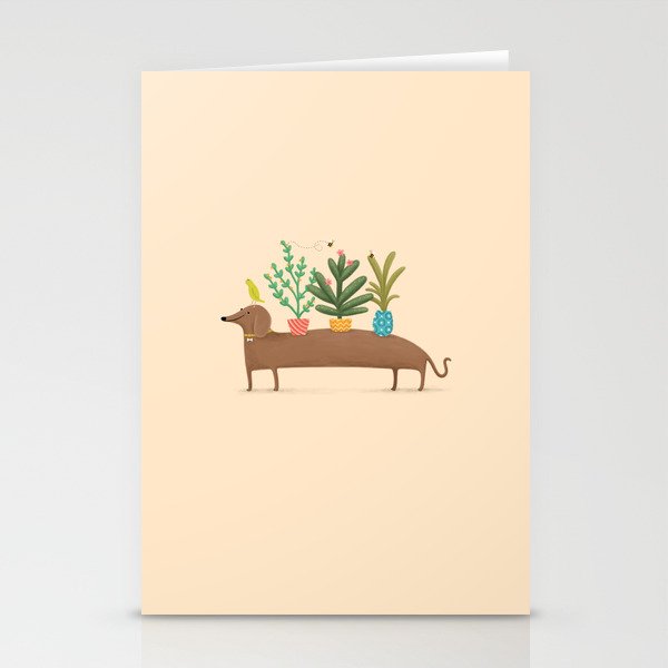 Dachshund & Parrot Stationery Cards