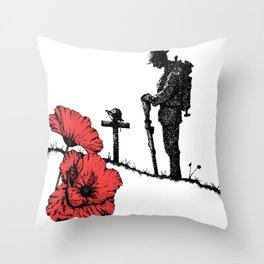 Lest We Forget - Poppy Day Throw Pillow