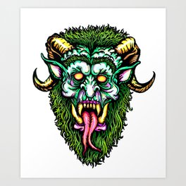 Krampus lord of the forest Art Print