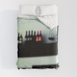 bottles and scales  Duvet Cover