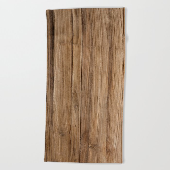 Wood texture Beach Towel