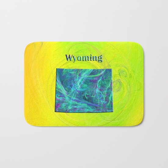 Wyoming Map Bath Mat