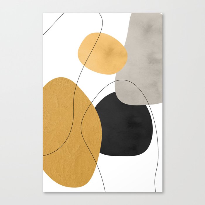 Abstract Organic Shapes 9 Canvas Print