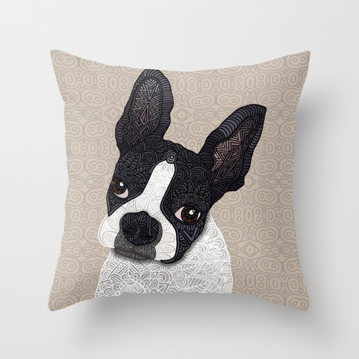 Boston Terrier 2015 Throw Pillow