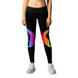 We are Pride | We say NO | Dont turn your back on racism | Black lives mattcismer Leggings | Graphicdesign, Digital, Curated, No Racism, Black And White, Only Human, Black Lives Matter, Pride, Colorfull, Ink 