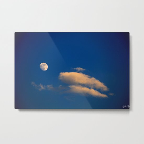 Gibbous Moon Metal Print