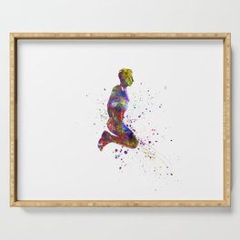 Fitness in watercolor Serving Tray