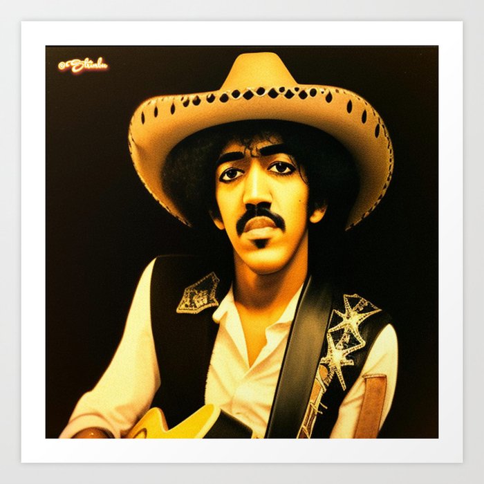 Phil Lynott Thin Lizzy The Cowboy Strimbu Art Art Print