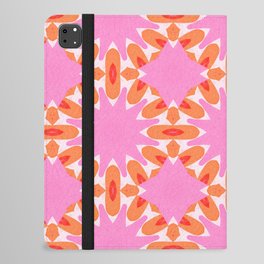 Pink Sun Kaleidoscope Pattern iPad Folio Case