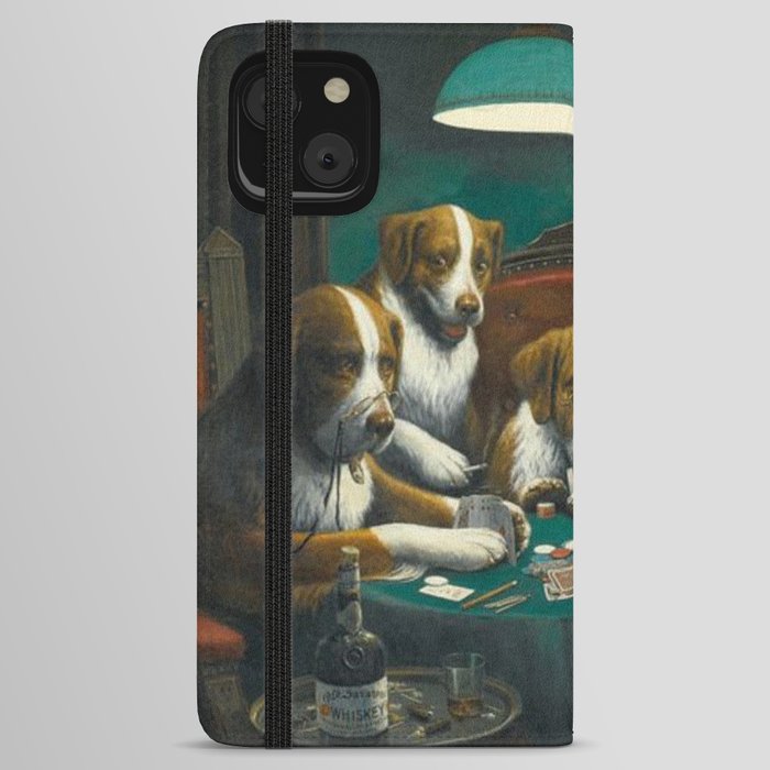 Dogs Playing Poker, Cassius Marcellus Coolidge iPhone Wallet Case
