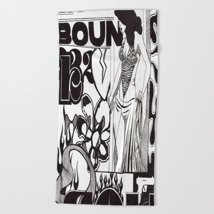 Comic Girl Poster Beach Towel