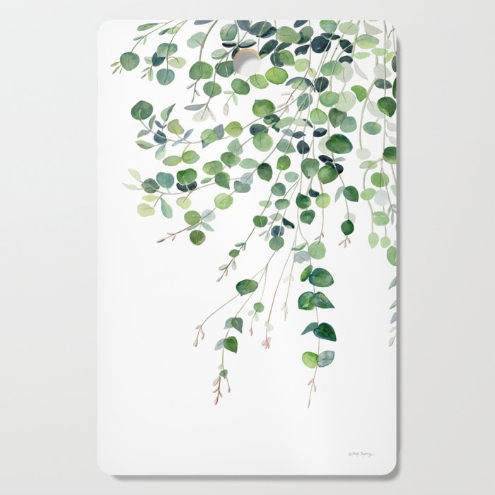 Eucalyptus Watercolor Cutting Board