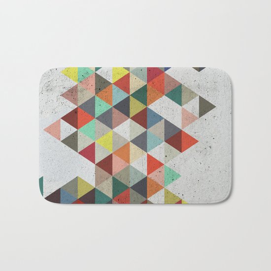 Colorful Triangles Bath Mat