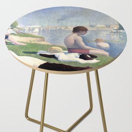 Baigneurs a Asnieres_Georges Seurat French artist(1859-1891) Side Table