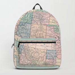 United States Map Backpack | Usmap, Continentalus, Historicalmap, Traveltheme, Usa, Unitedstates, Unitedstatesmap, Ustravel, Vintagemapus, Graphicdesign 