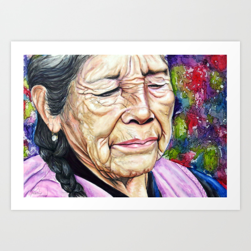Woman Looking Down Art Print By Robinmoulynart Society6