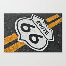 The mythical Route 66 sign. Canvas Print