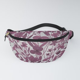 Elegant silver burgundy watercolor country chic floral Fanny Pack
