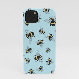 Bumble Bee (Blue) iPhone Case