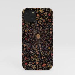 Medieval Flowers on Black iPhone Case