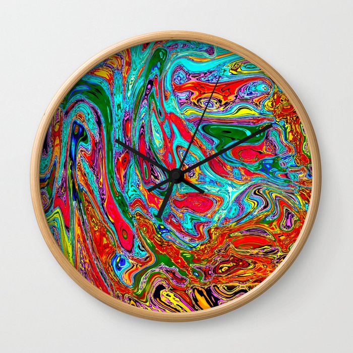 Marbled V Wall Clock
