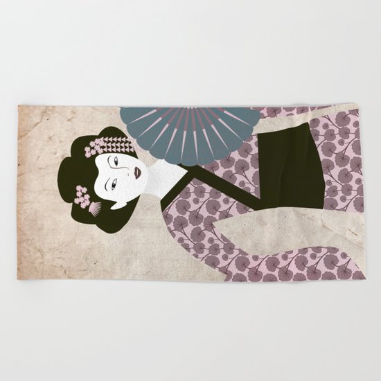 Geisha Beach Towel