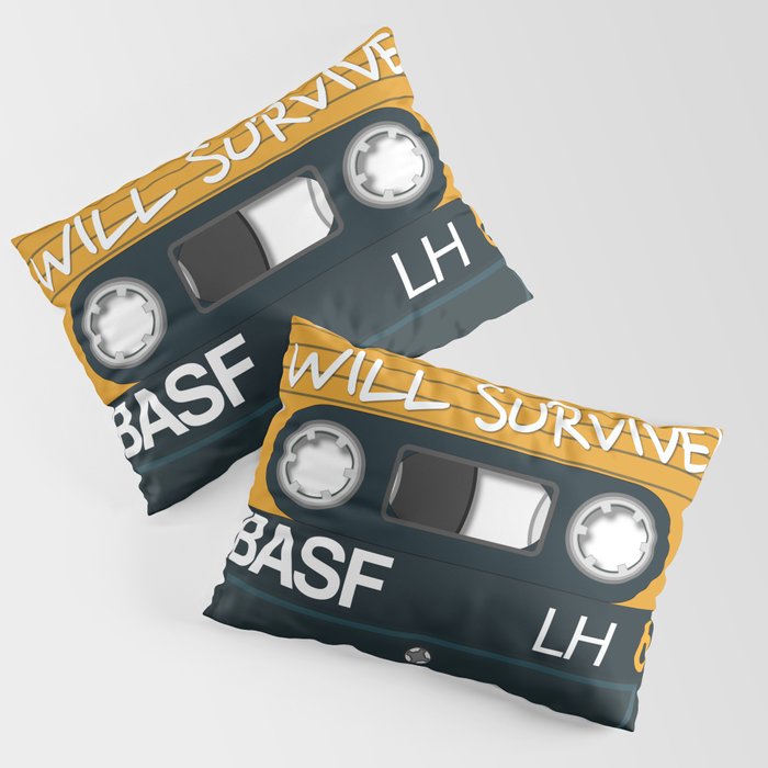 Vintage Audio Tape - BASF - I Will Survive! Pillow Sham