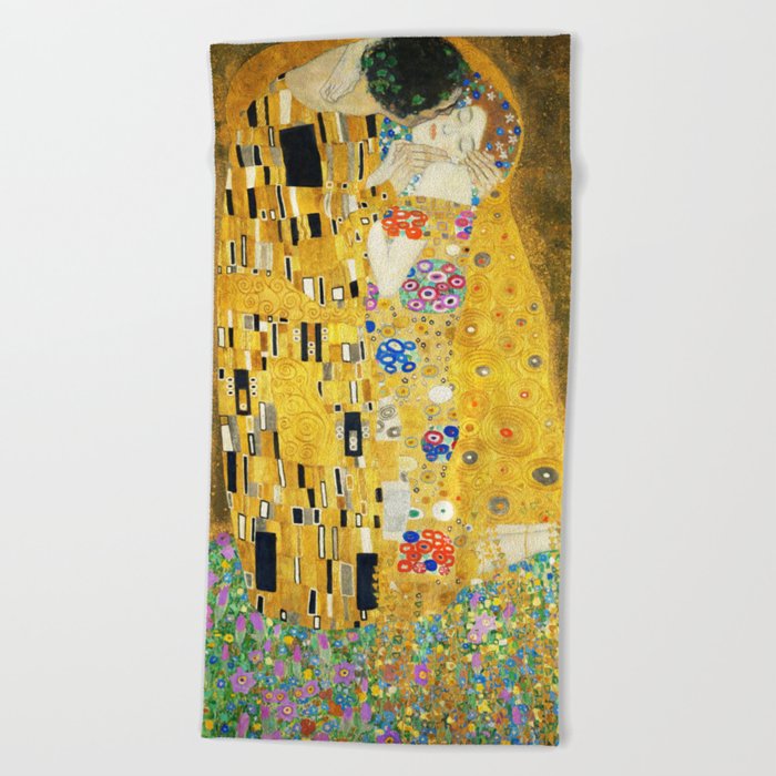 Gustav Klimt The Kiss Beach Towel