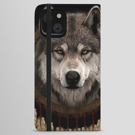 WOLF CLAN iPhone Wallet Case | Conservation, Graphicdesign, Nativeindian, Dog, Wildlifeart, Extinction, Wolf, Nature, Indian, Wolves 