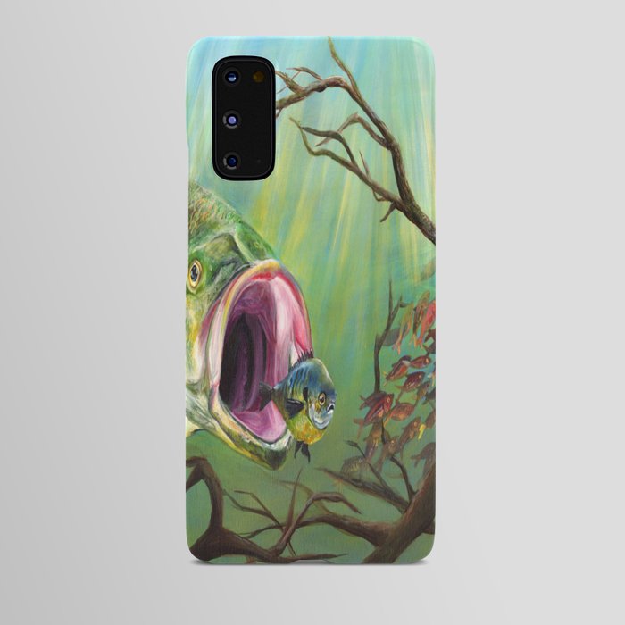 Large Mouth Bass and Clueless Blue Gill Fish Android Case