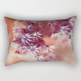 Pastel Coral Flowers Rectangular Pillow