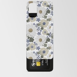 Daisies - Tan+Blue+Green on White Android Card Case