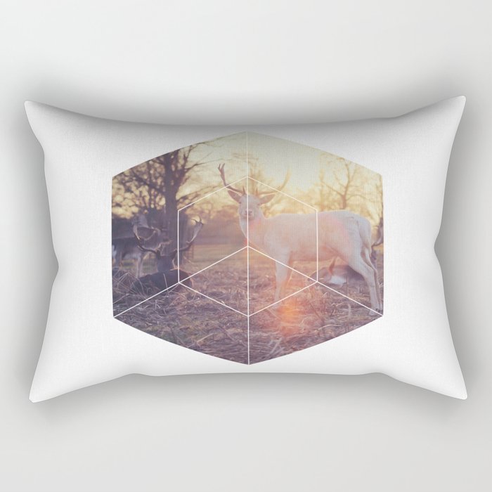 Magical Deer - Geometric Photography Rectangular Pillow