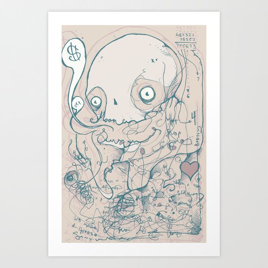 For love of money Art Print